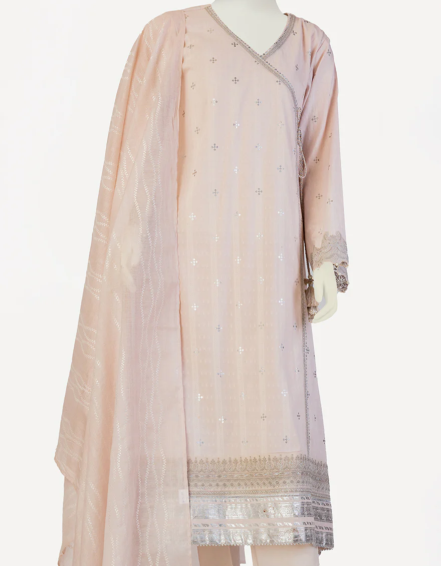 PEACH COTTON SILK 3PC STITCHED | JLAWN-S-25-120/S MAH - Image 3