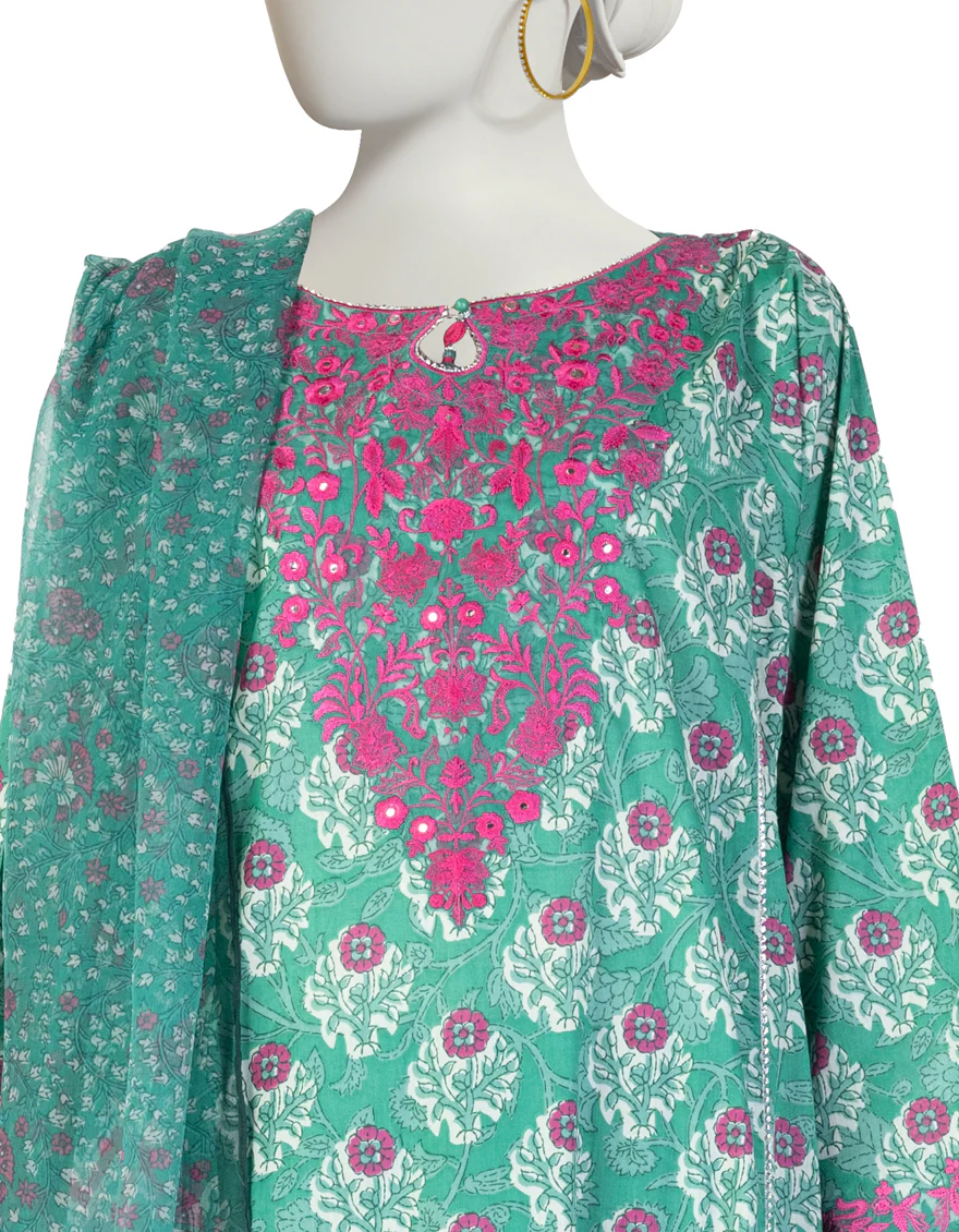 GREEN LAWN 3PC STITCHED | JLAWN-S-25-122/S MIR - Image 3