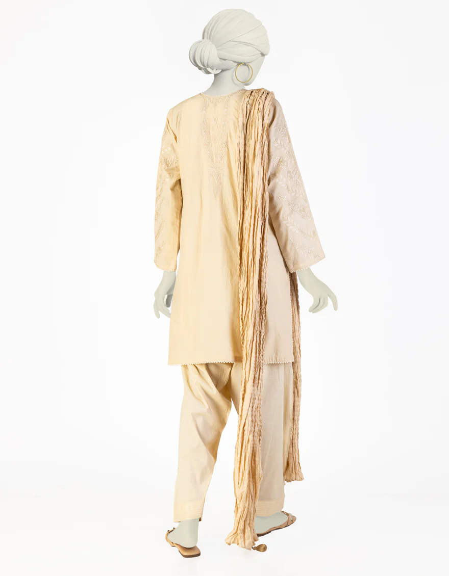 BEIGE LAWN 3PC STITCHED | JLAWN-S-25-134/S CHI - Image 2