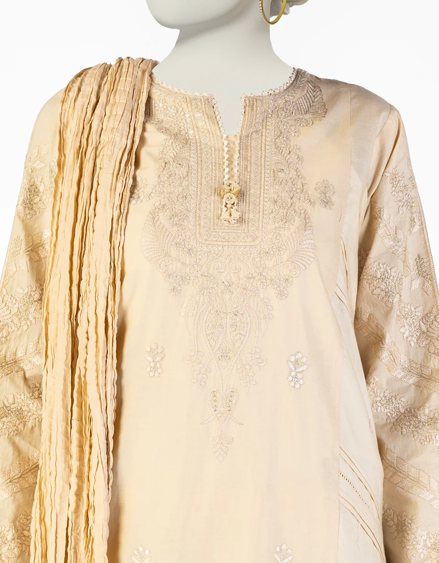 BEIGE LAWN 3PC STITCHED | JLAWN-S-25-134/S CHI - Image 3