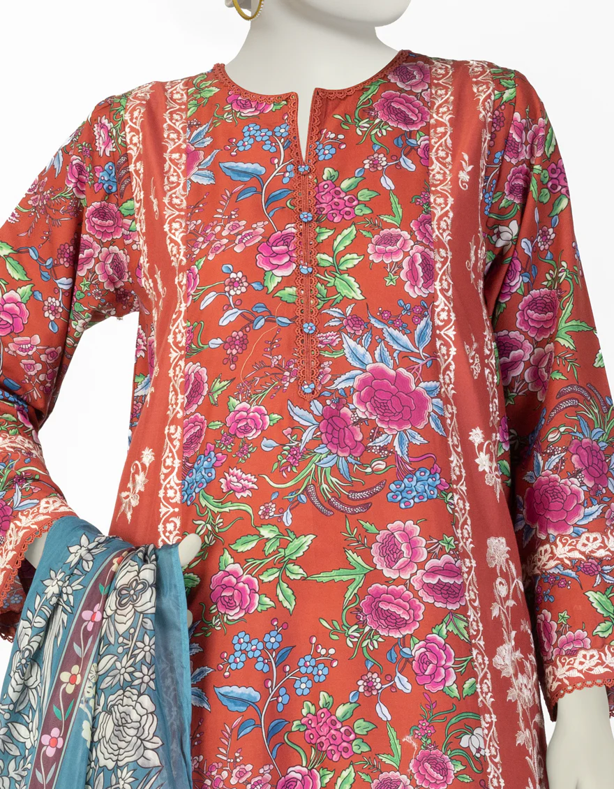 RED LAWN 3PC STITCHED | JLAWN-S-25-136/S GAR - Image 3