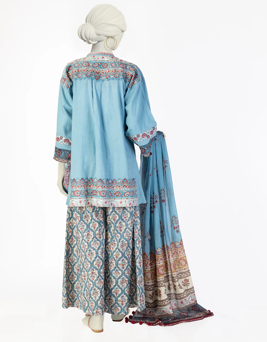 BLUE LAWN 3PC STITCHED | JLAWN-S-25-149/S FUS - Image 2