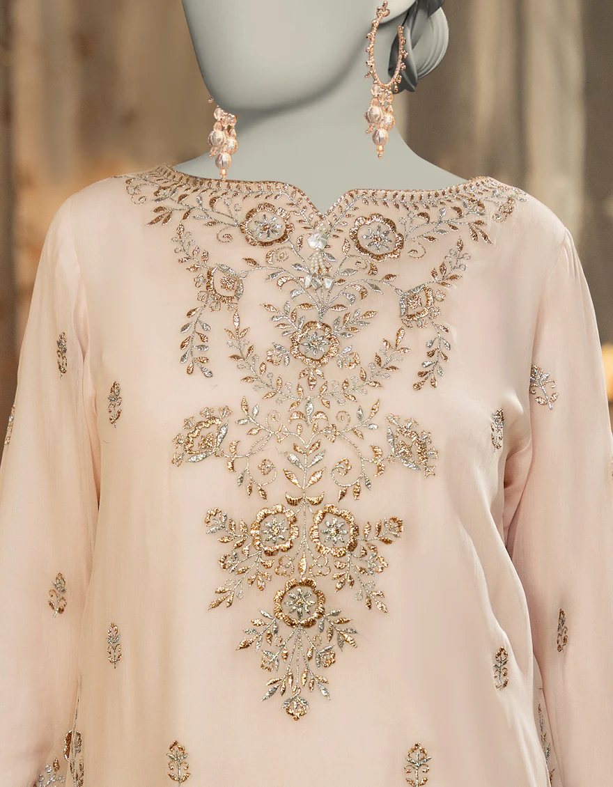 PINK CHIFFON 3PC STITCHED | JLAWN-S-25-168/S SHI - Image 2
