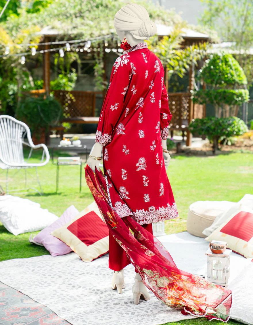 MAROON LAWN 3PC STITCHED | JLAWN-S-25-174/S MON - Image 2