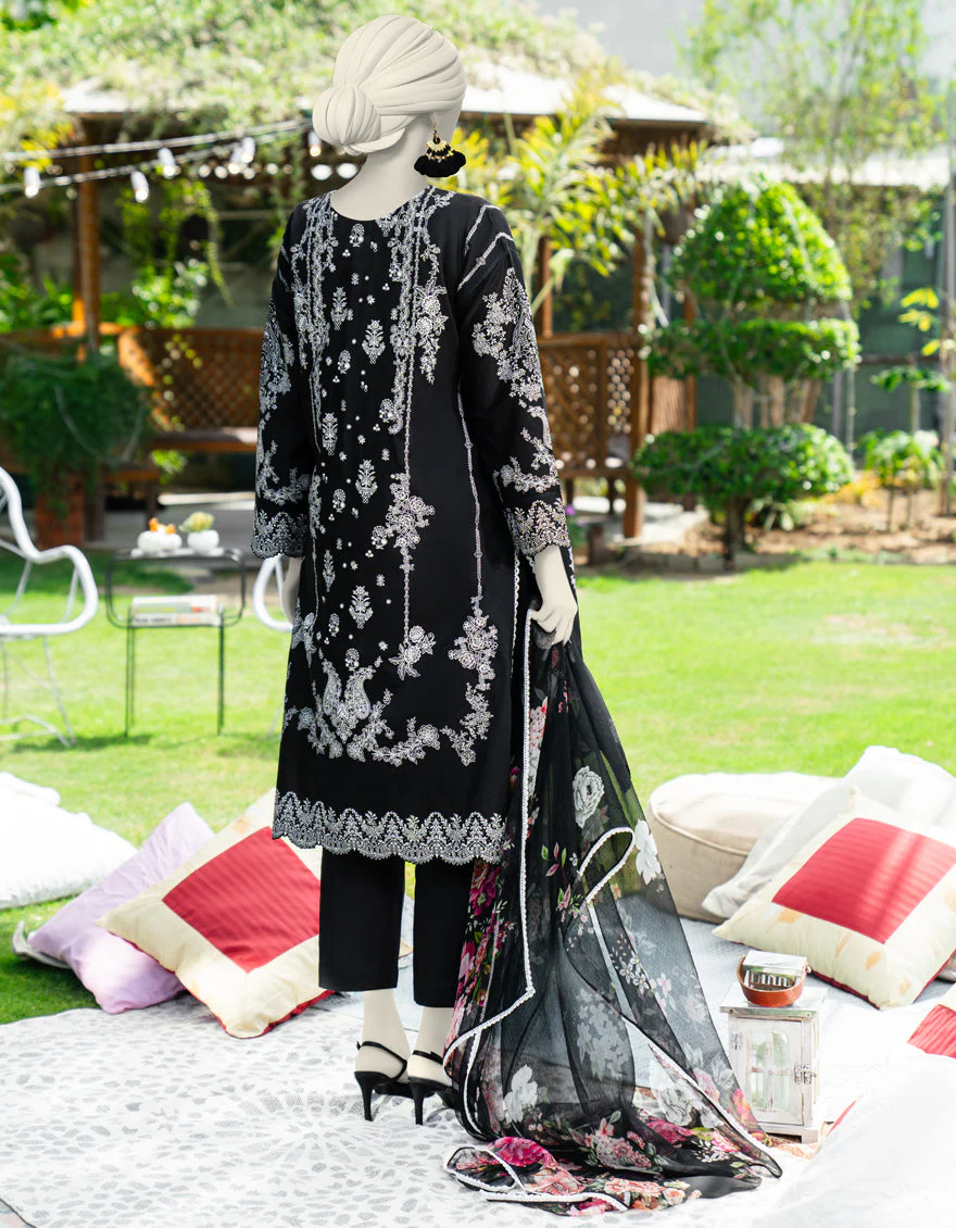 BLACK LAWN 3PC STITCHED | JLAWN-S-25-175/S MON - Image 2