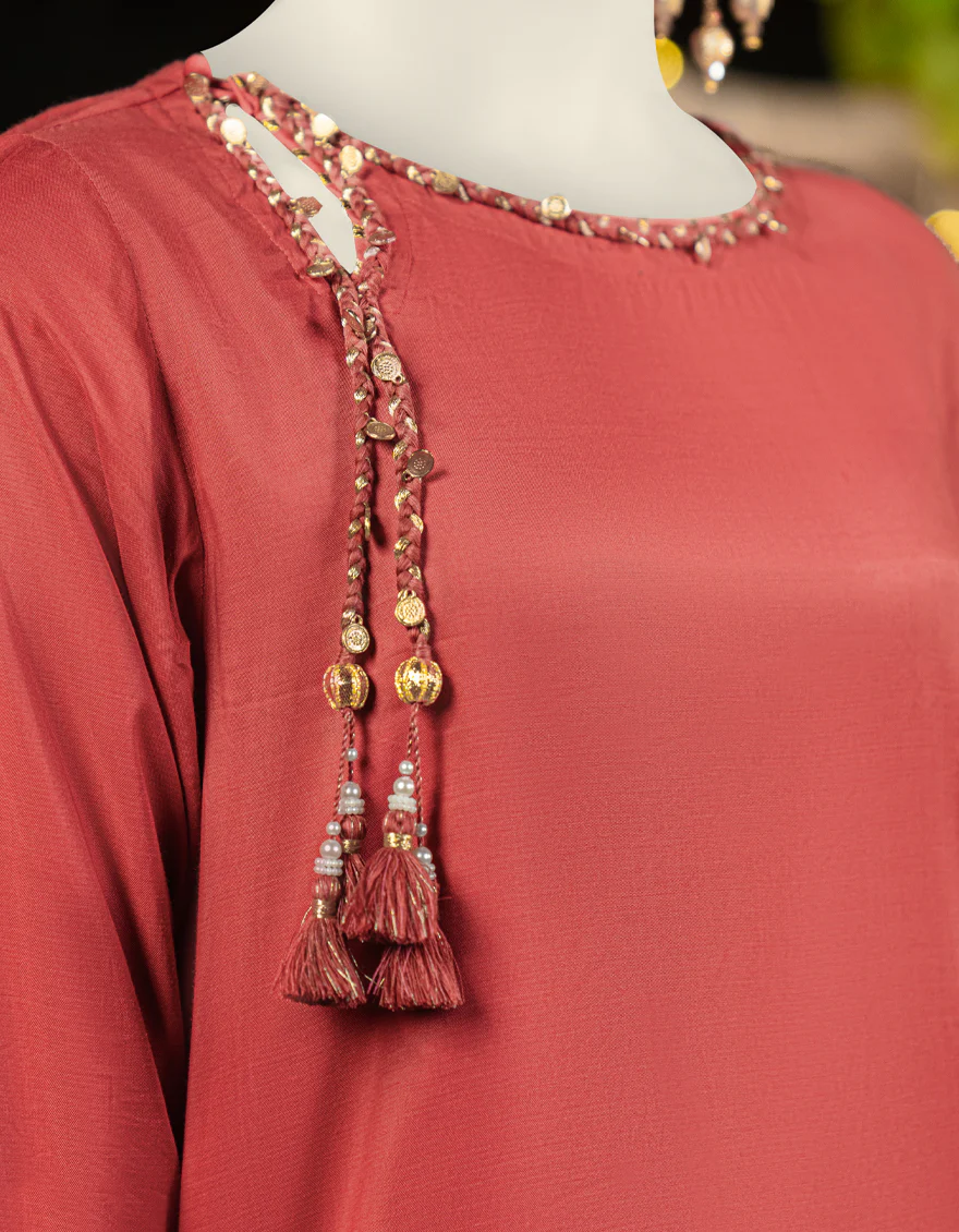 PEACH SILK 3PC STITCHED | JLAWN-S-25-178/S SHI - Image 3