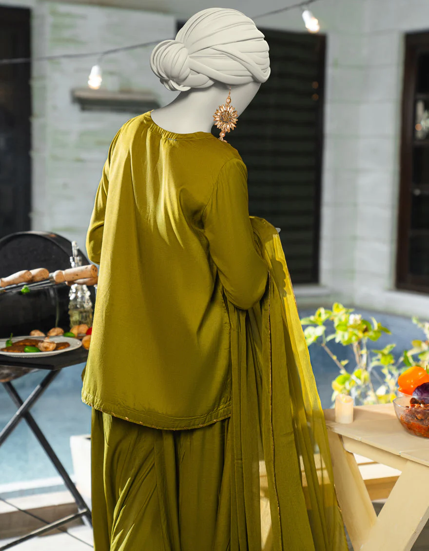 GREEN SILK 3PC STITCHED | JLAWN-S-25-179/S SHI - Image 2