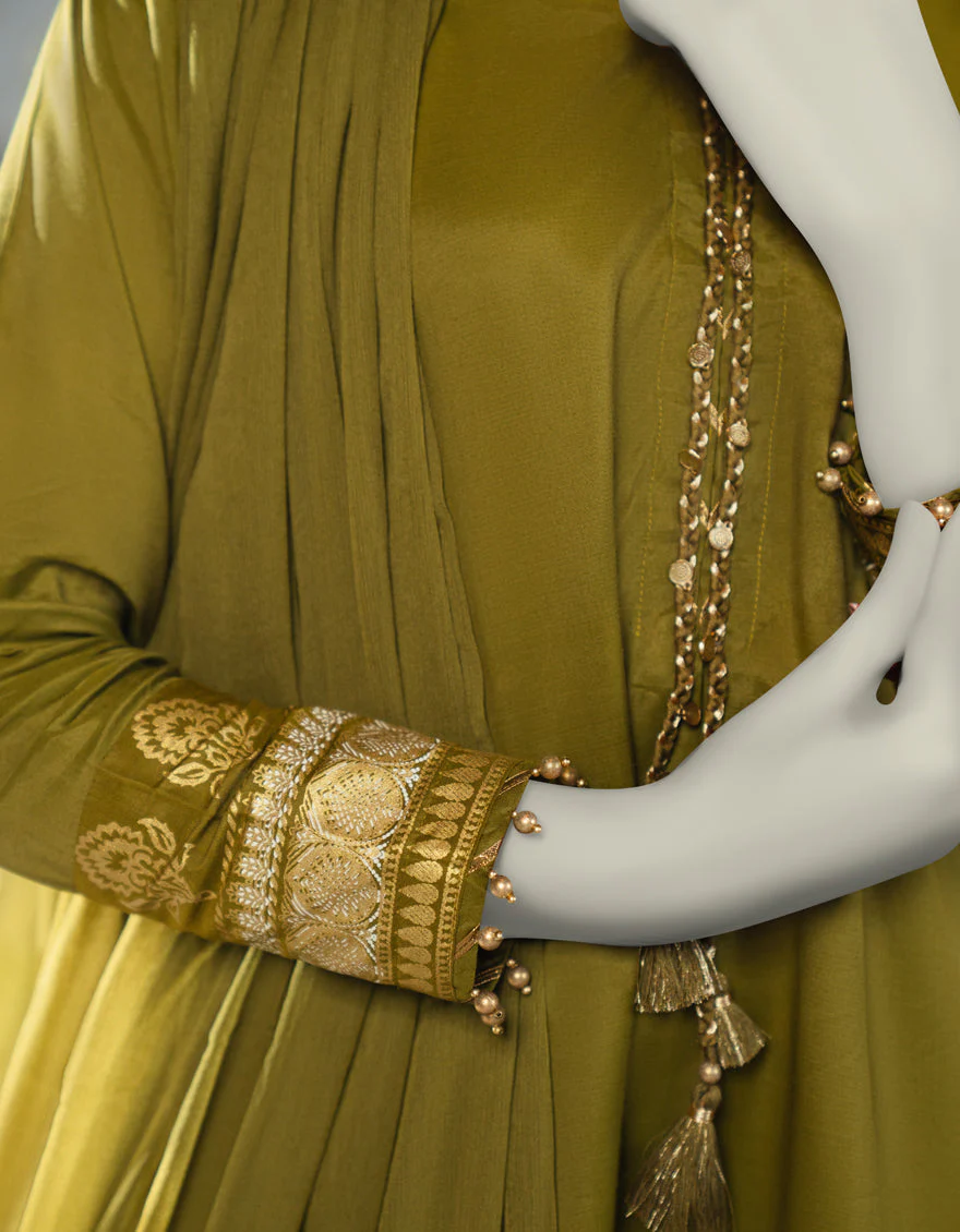 GREEN SILK 3PC STITCHED | JLAWN-S-25-179/S SHI - Image 3