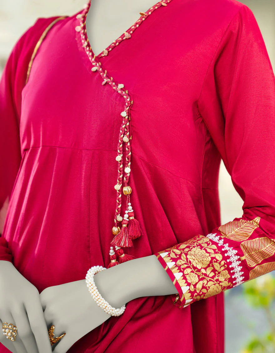 PINK SILK 3PC STITCHED | JLAWN-S-25-180/S SHI - Image 3
