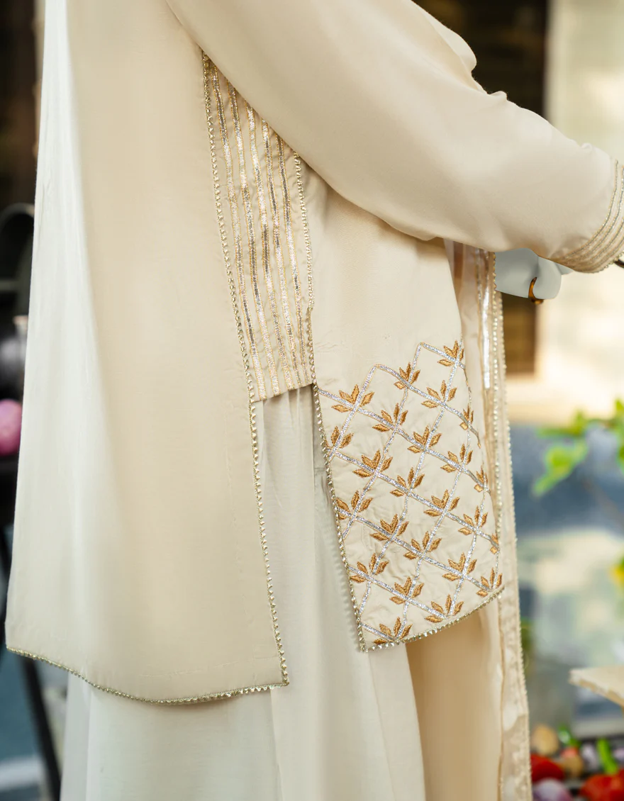 BEIGE SILK 3PC STITCHED | JLAWN-S-25-182/S GOT - Image 4