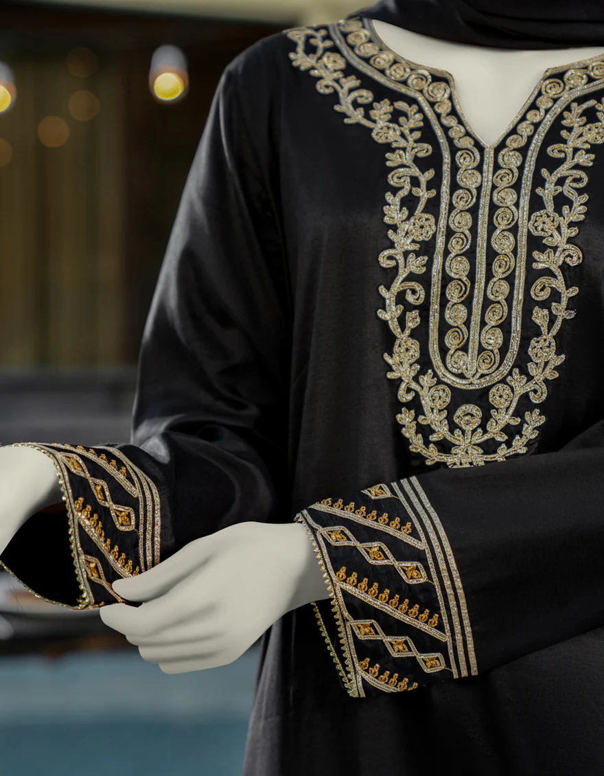 BLACK SILK 3PC STITCHED | JLAWN-S-25-185/S GOT - Image 4