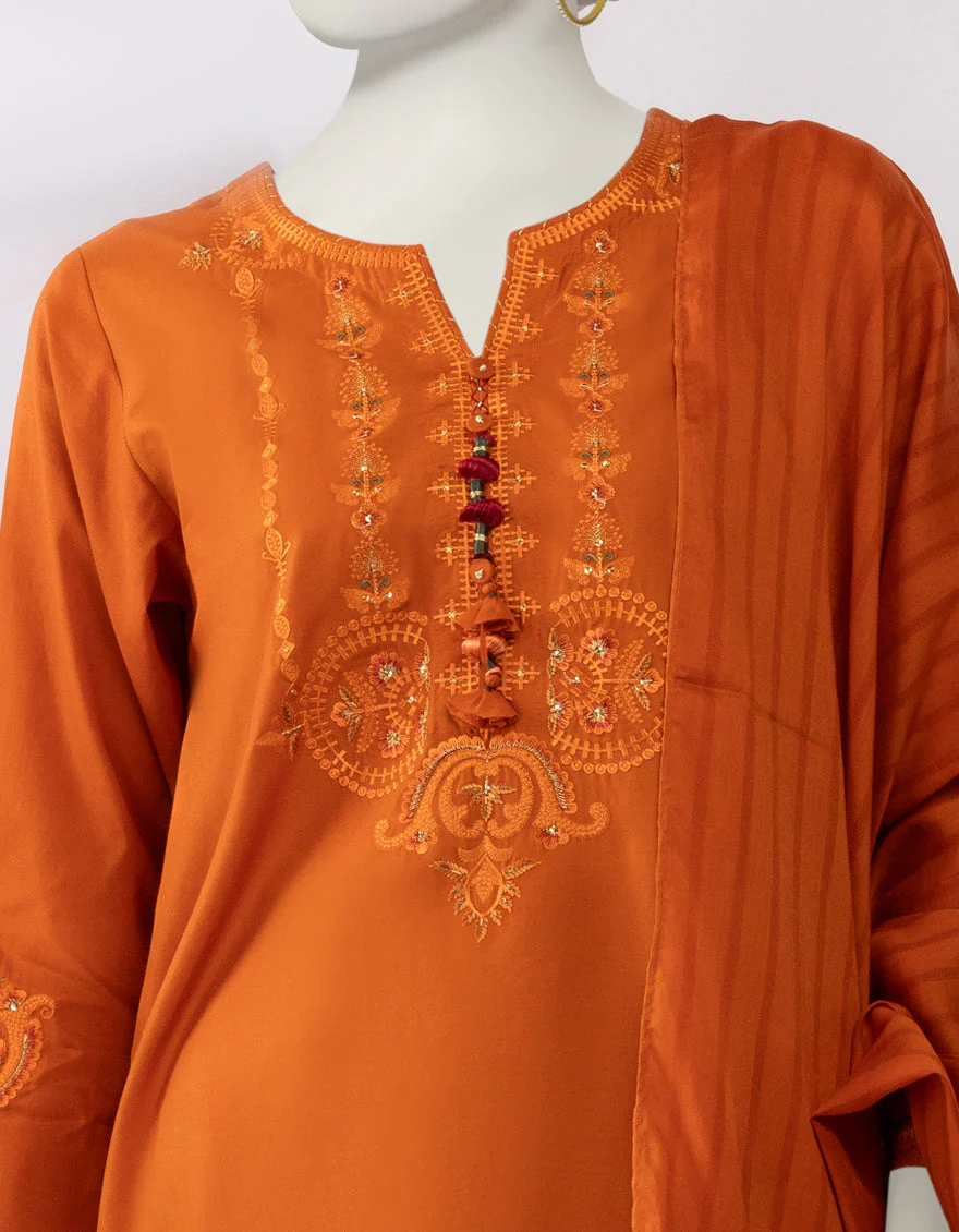 RUST LAWN 3PC STITCHED | JLAWN-S-25-186/S TRI - Image 3