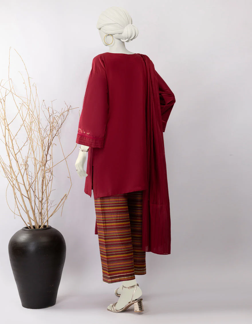 RED LAWN 3PC STITCHED | JLAWN-S-25-188/S TRI - Image 2