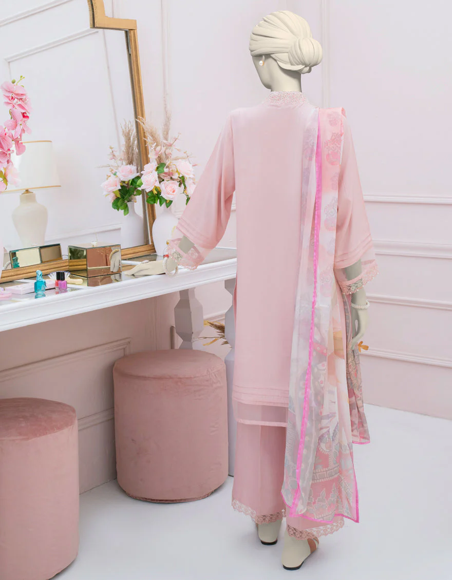 PINK SILK 3PC STITCHED | JLAWN-S-25-190/S MAM - Image 2
