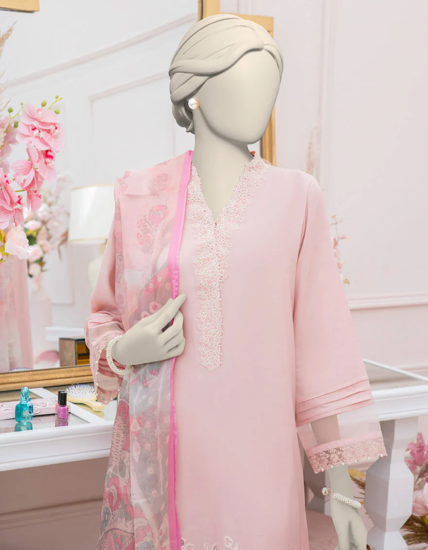 PINK SILK 3PC STITCHED | JLAWN-S-25-190/S MAM - Image 3