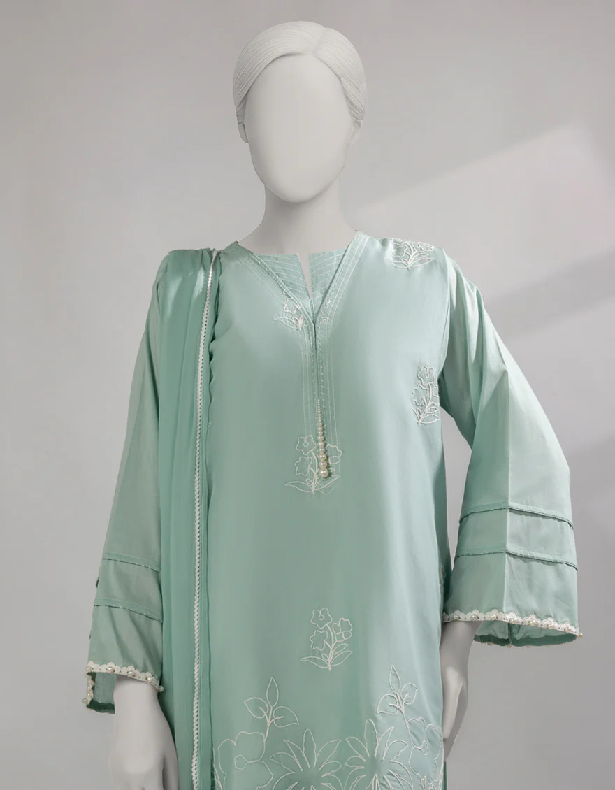 GREEN LAWN 3PC STITCHED | JLAWN-S-25-200/S CHAR BAGH-03 - Image 3