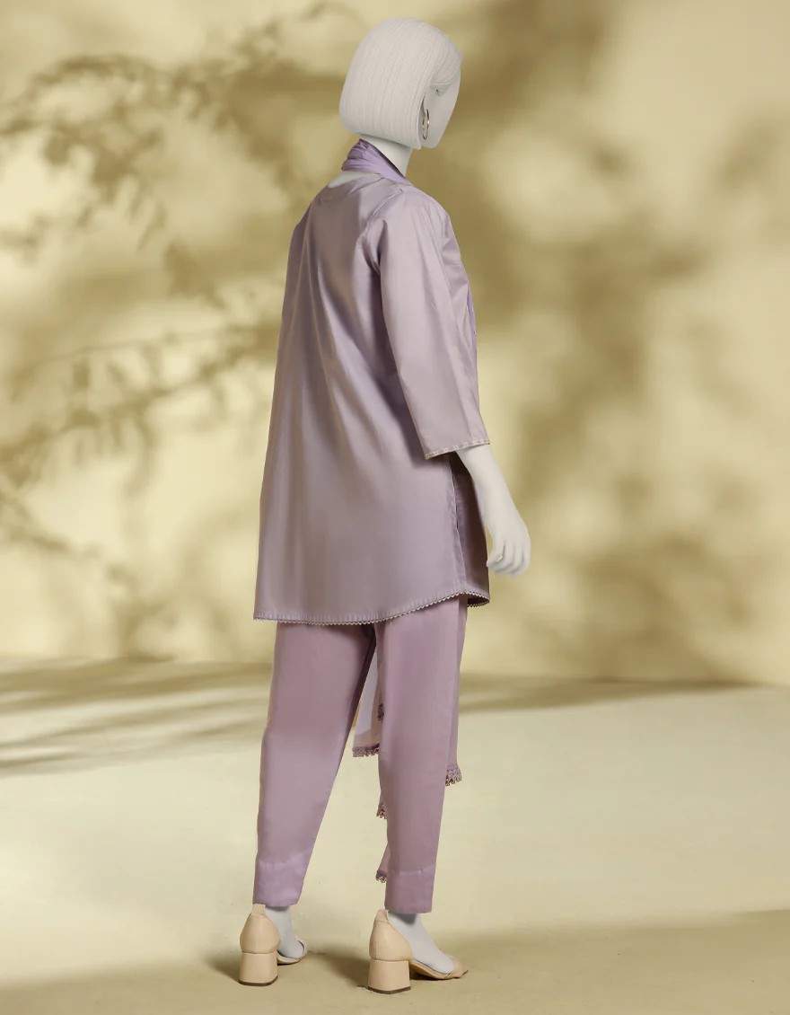 LILAC LAWN 3PC STITCHED | JLAWN-S-25-223/S THREADS OF GRACE-02 - Image 2