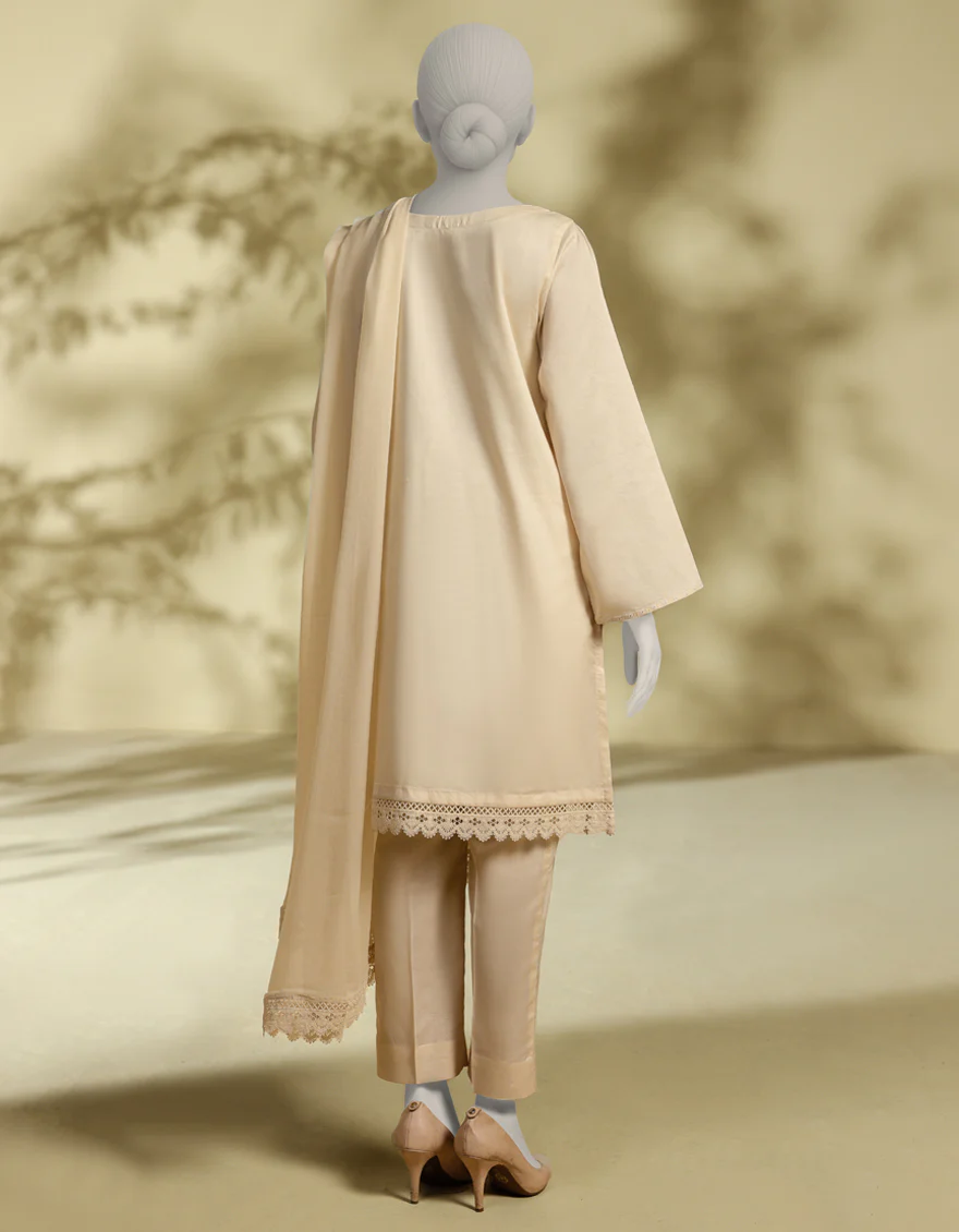 BEIGE LAWN 3PC STITCHED | JLAWN-S-25-224/S THR - Image 2
