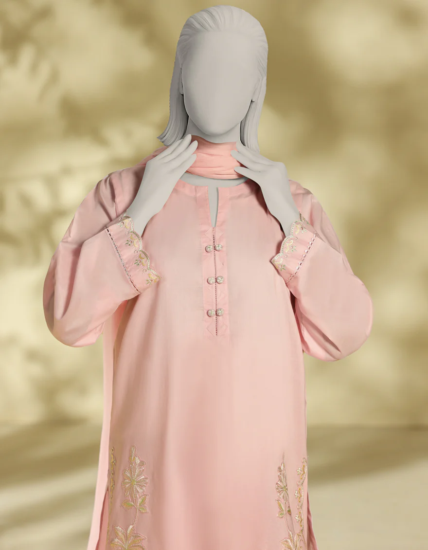 PINK LAWN 3PC STITCHED | JLAWN-S-25-225/S THREADS OF GRACE-04 - Image 3