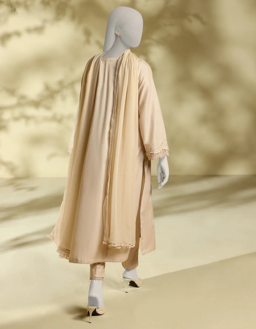 BEIGE LAWN 3PC STITCHED | JLAWN-S-25-241/S CHIKENKARI-04 - Image 2