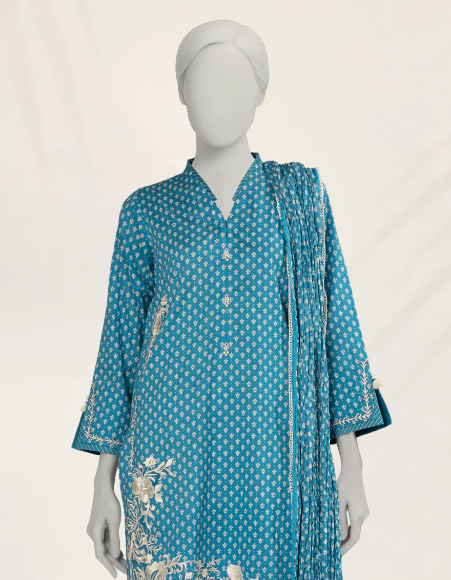 BLUE LIMINAL 3PC STITCHED | JLAWN-S-25-245/S FOLK IMPRESSION-4 - Image 3
