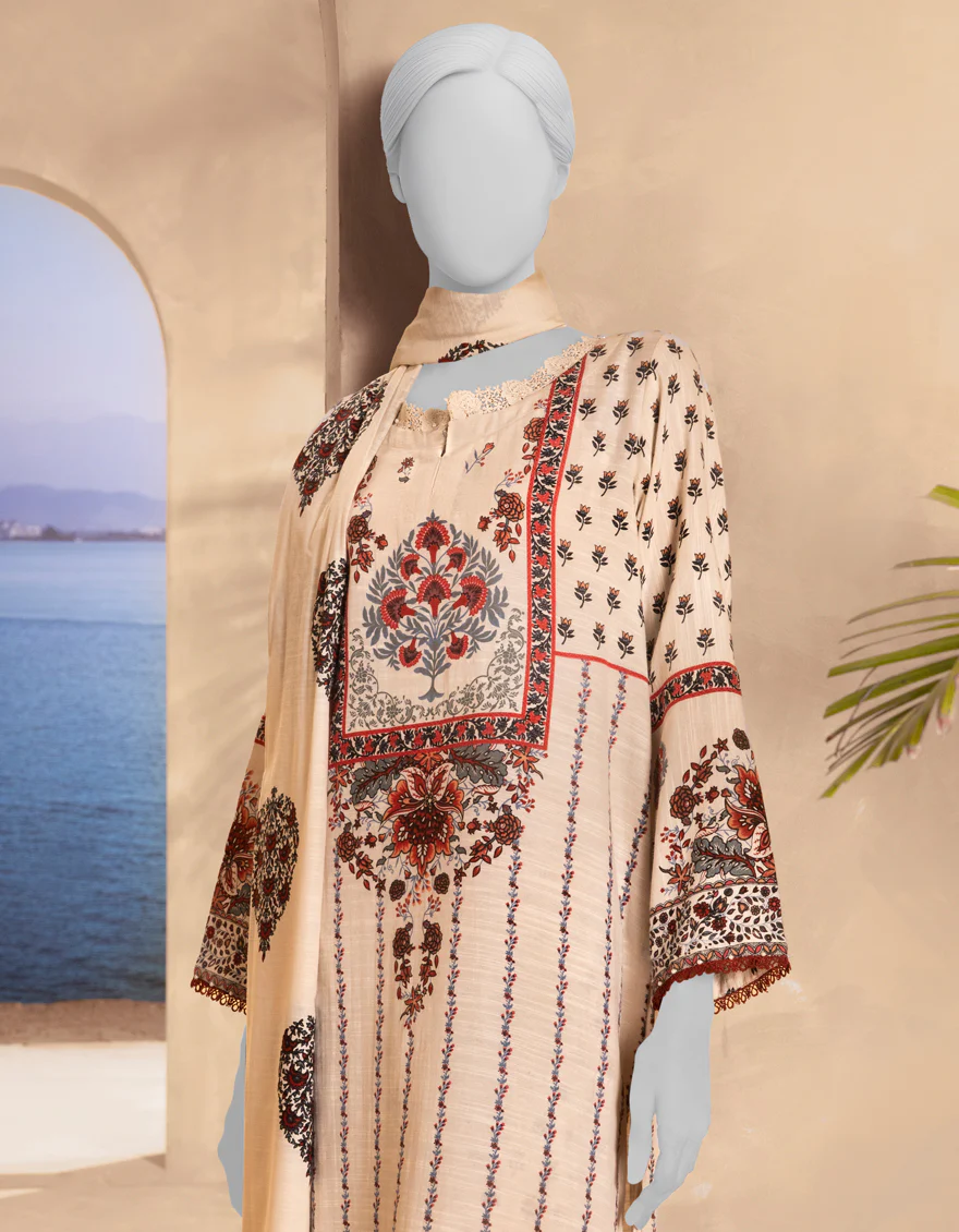 GREEN KHADDAR 3PC STITCHED | JLAWN-S-25-247/S MONOCHROME MAGIC-02 - Image 3