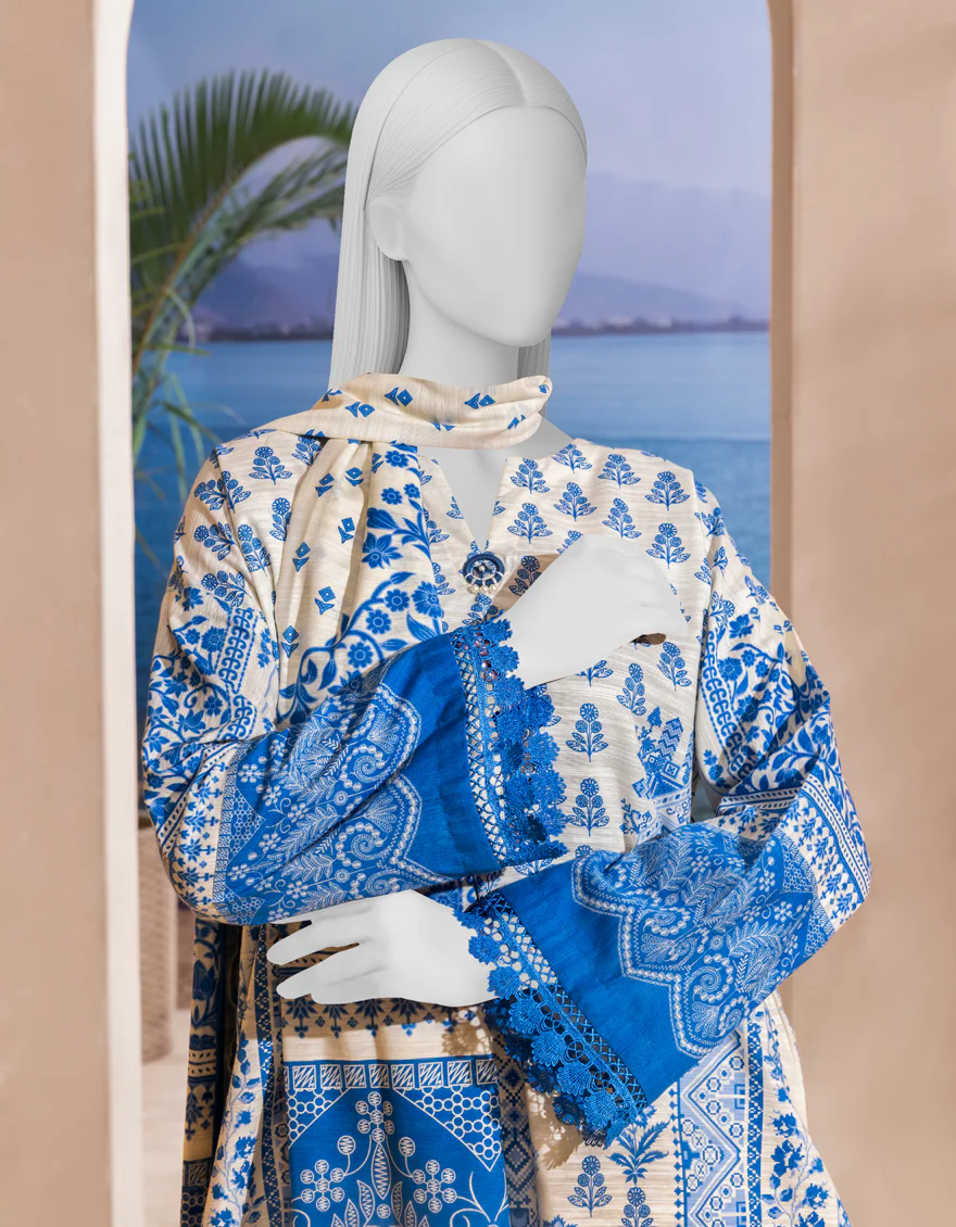 OFF WHITE KHADDAR 3PC STITCHED | JLAWN-S-25-248/S MONOCHROME MAGIC-03 - Image 3