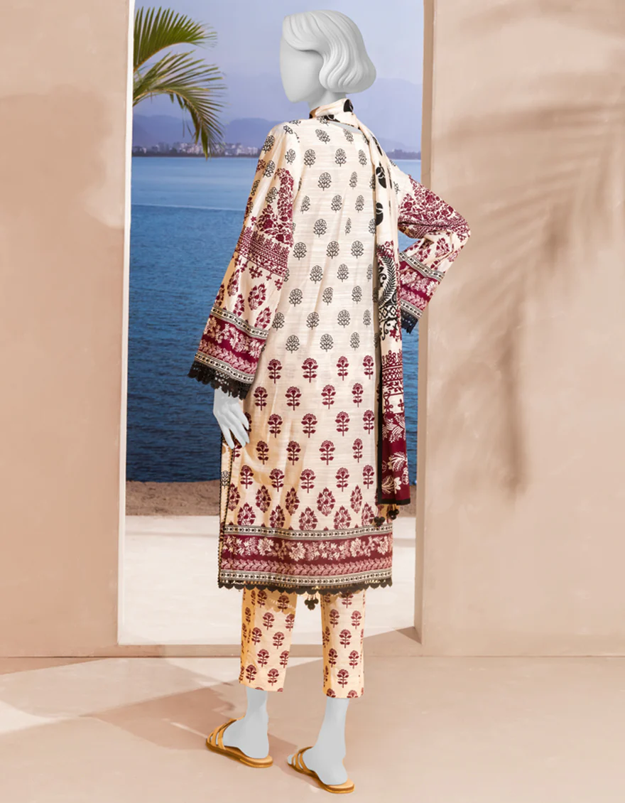 OFF WHITE KHADDAR 3PC STITCHED | JLAWN-S-25-249/S MONOCHROME MAGIC-04 - Image 2