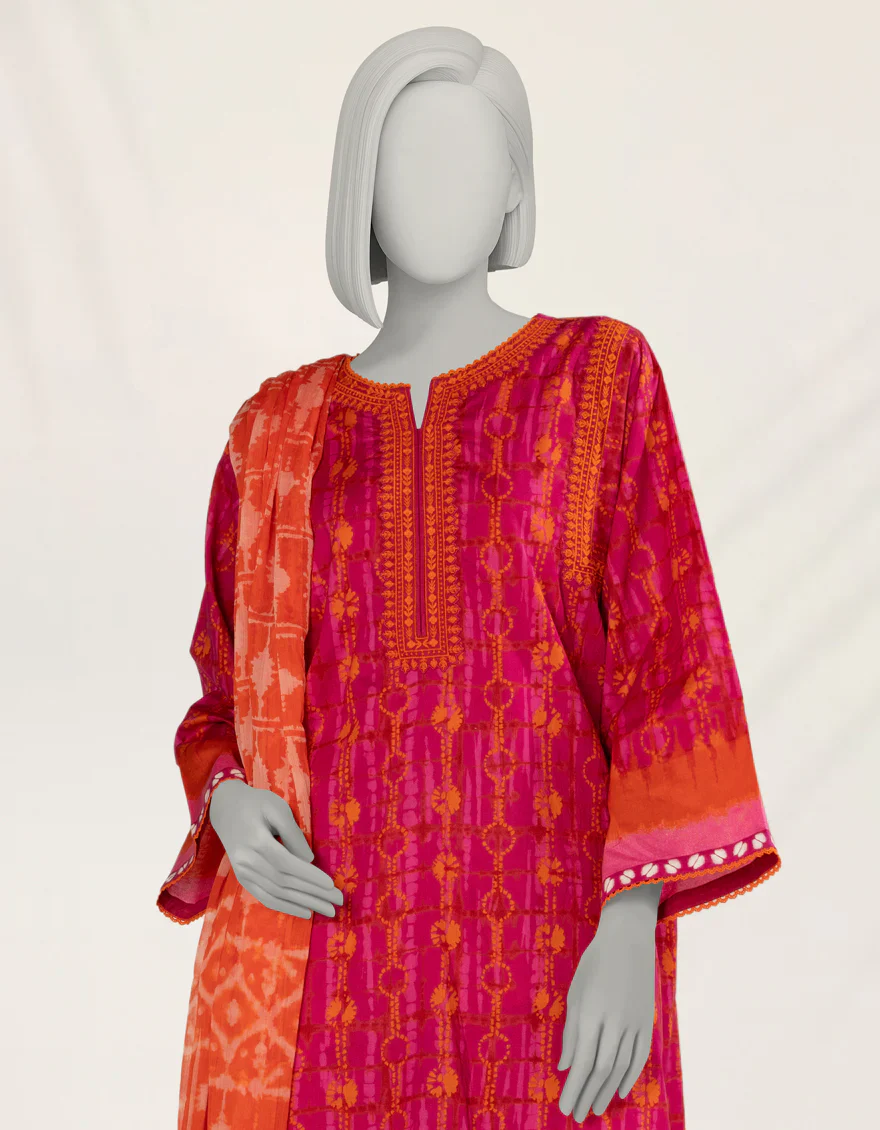 PINK LIMINAL 3PC STITCHED | JLAWN-S-25-250/S TIE & DYE 01 - Image 3