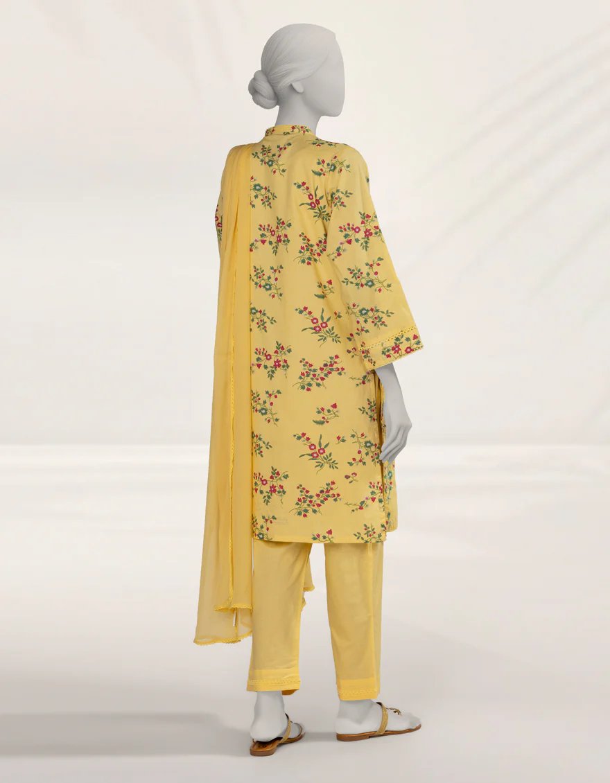 YELLOW LIMINAL 3PC STITCHED | JLAWN-S-25-261/S SOFT PASTEL-04 - Image 2