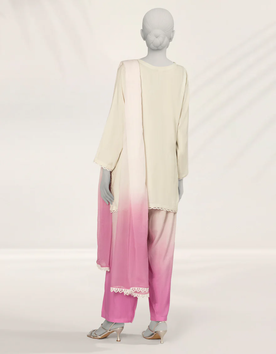 MULTICOLOR SILK 3PC STITCHED | JLAWN-S-25-267/S DIP DYE-02 - Image 2