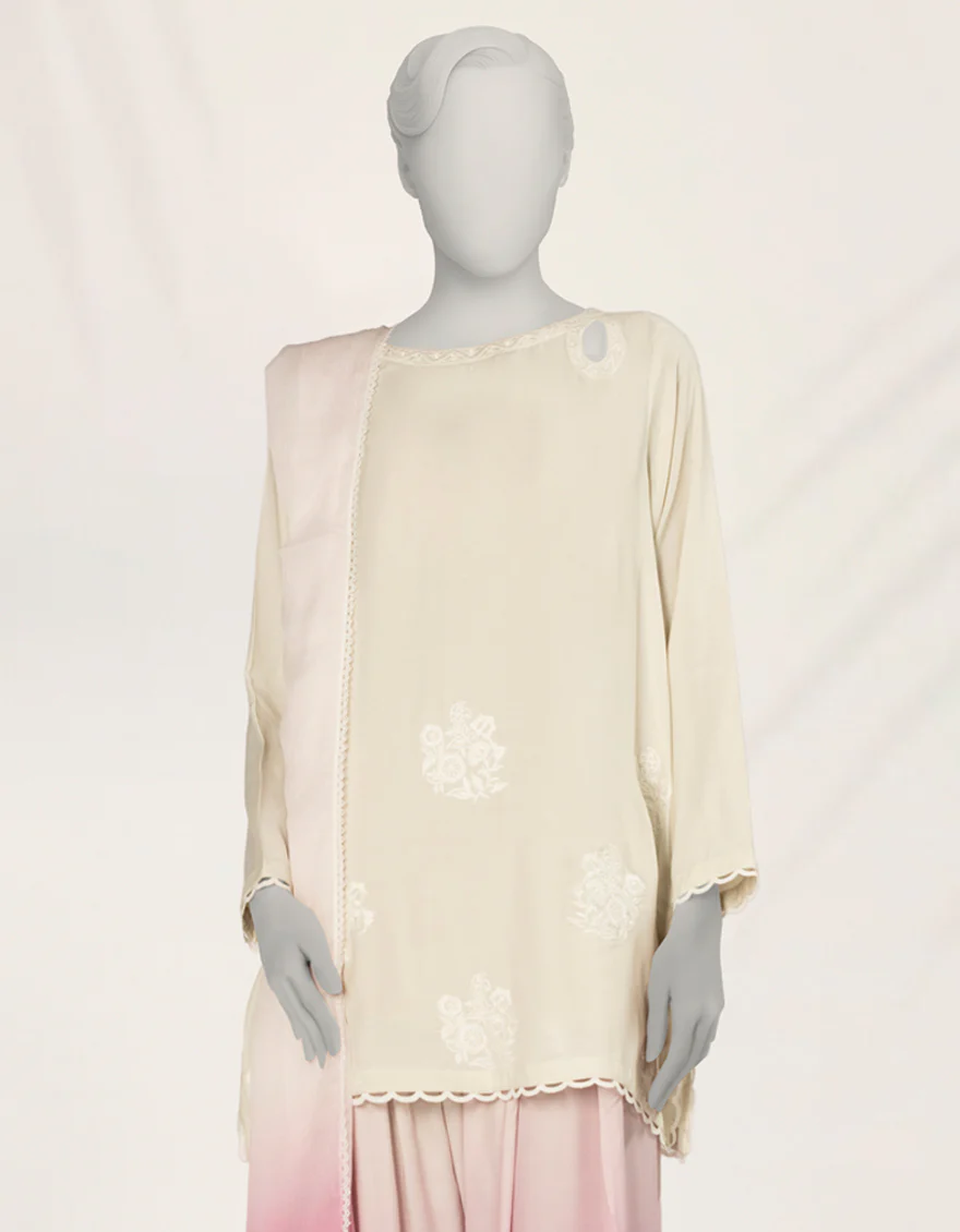 MULTICOLOR SILK 3PC STITCHED | JLAWN-S-25-267/S DIP DYE-02 - Image 3