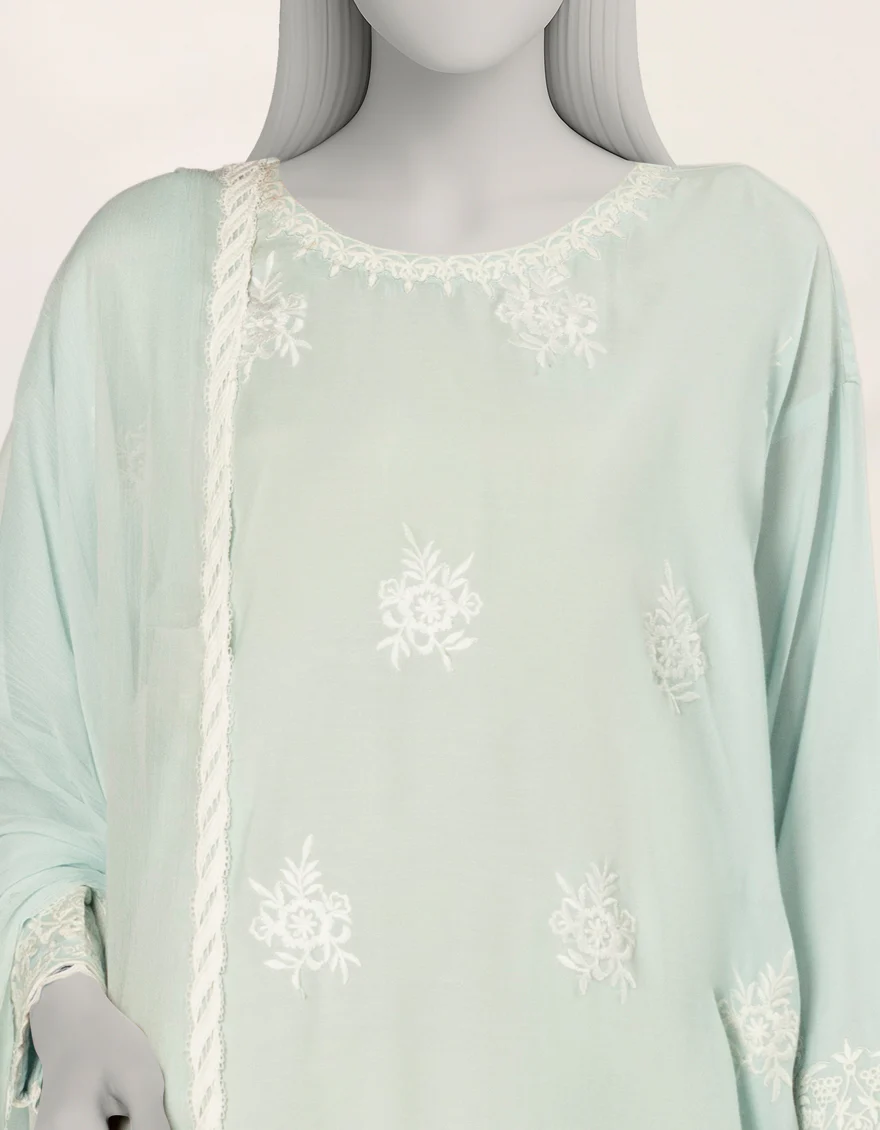 BLUE IMPURE SILK 3PC STITCHED | JLAWN-S-25-268/S DIP DYE-03 - Image 3