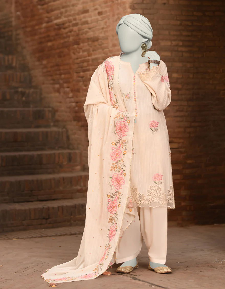 WHITE DOBBY 3PC UNSTITCHED | JLAWN-S-25-3182 GRANDIOSE-2
