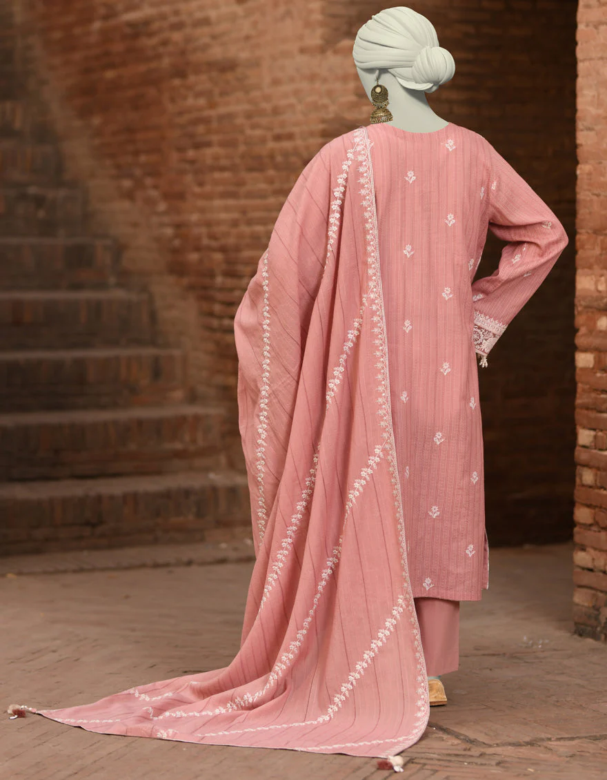 ORANGE DOBBY 3PC UNSTITCHED | JLAWN-S-25-3183 GRANDIOUS-03 - Image 4