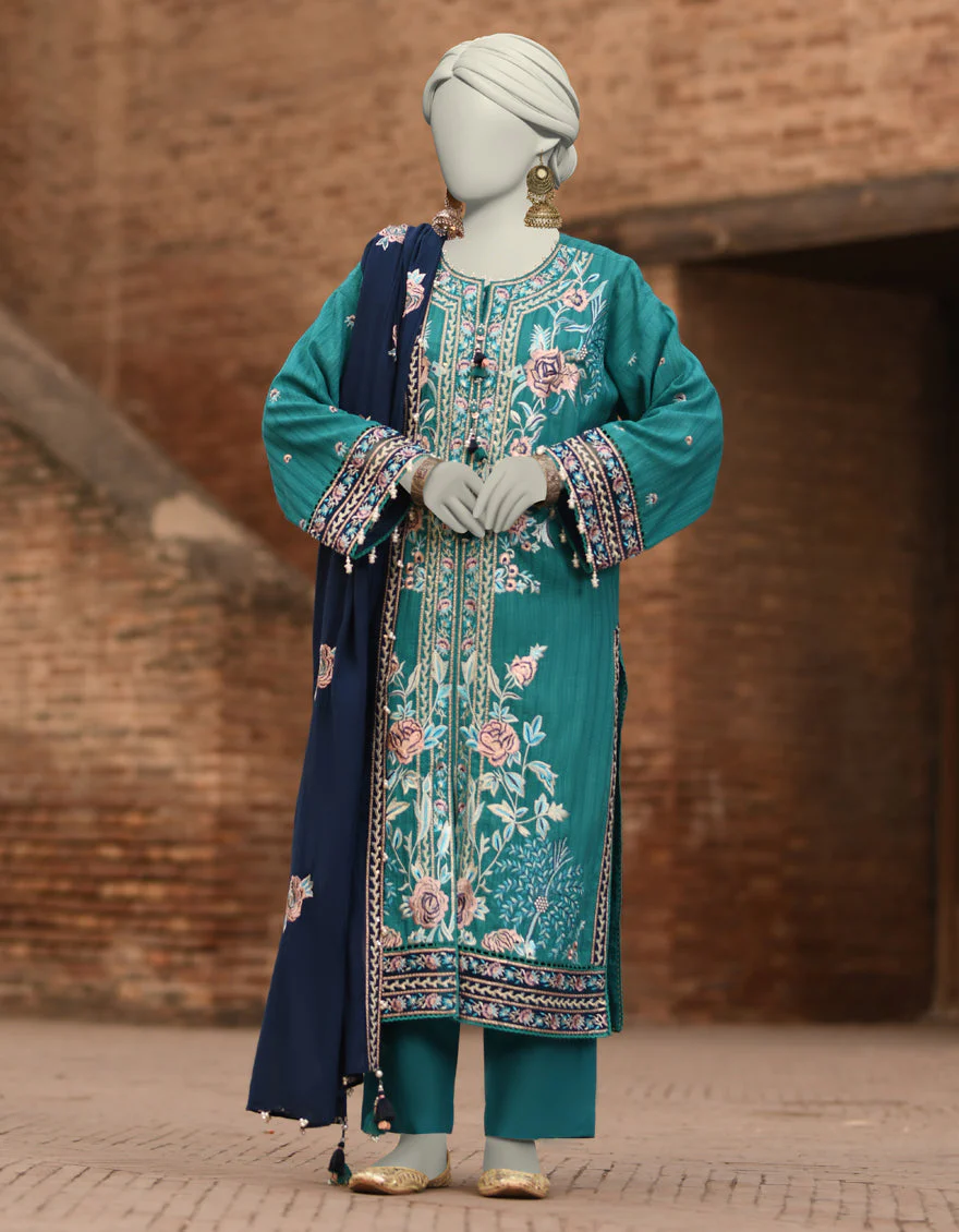 BLUE DOBBY 3PC UNSTITCHED | JLAWN-S-25-3188 GRANDIOUS-08 - Image 3
