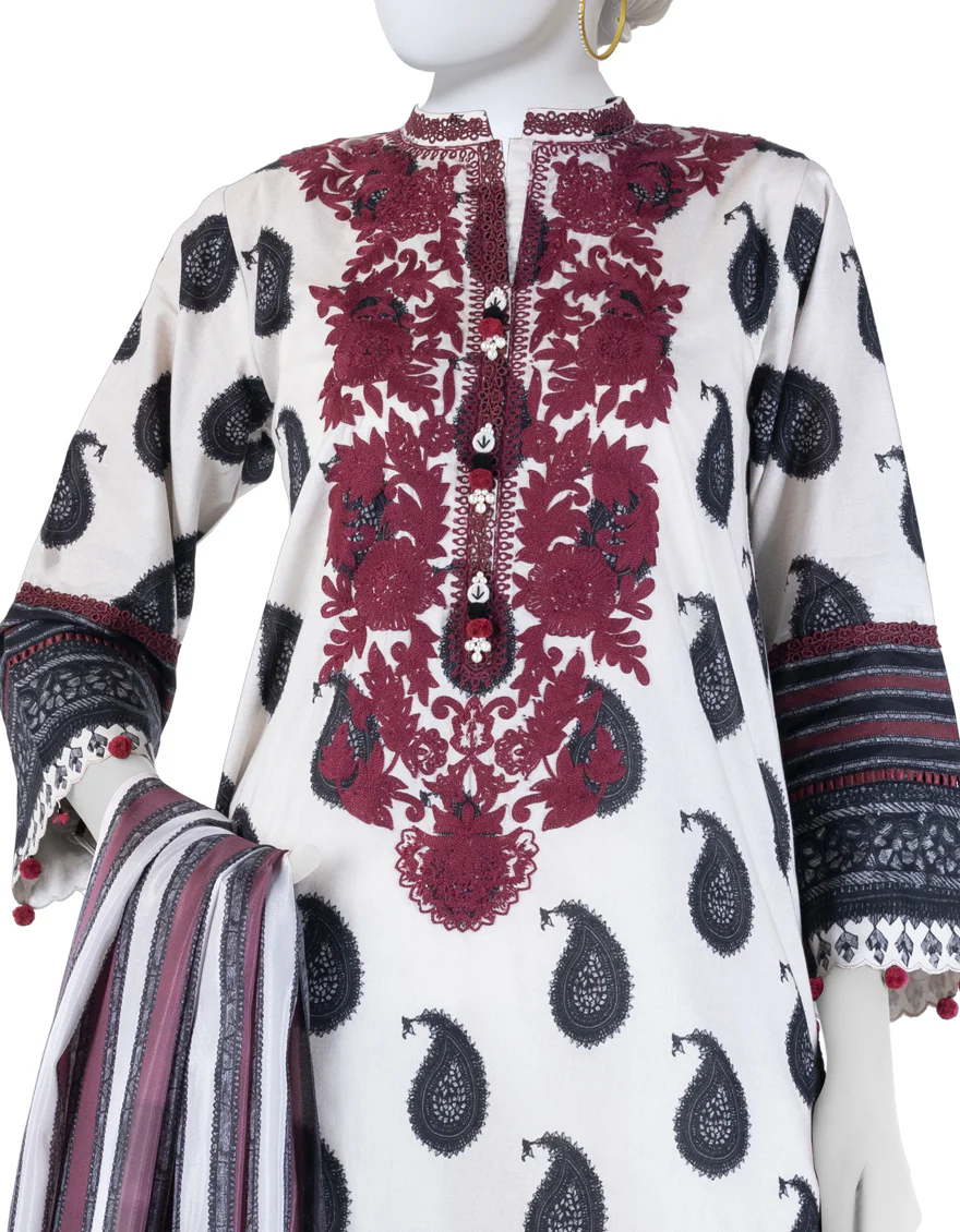 MULTICOLOR LAWN 3PC UNSTITCHED | JLAWN-S-25-3261 ETHNIC CRAFT-9 - Image 3
