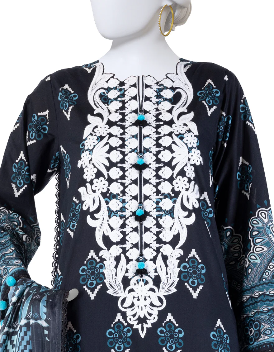 MULTICOLOR LAWN 3PC UNSTITCHED | JLAWN-S-25-3263 ETHNIC CRAFT-11 - Image 3