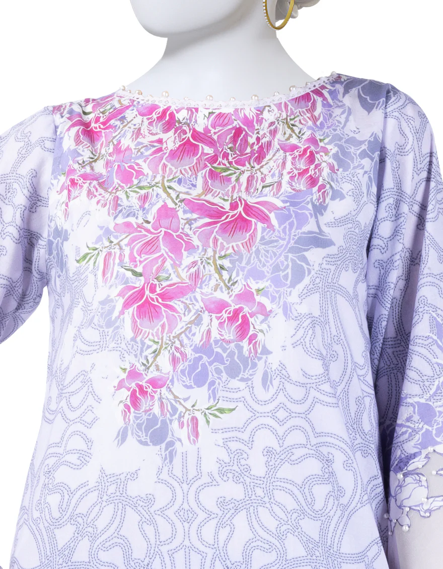 PURPLE LAWN 3PC UNSTITCHED | JLAWN-S-25-3266 KANTHA KAHANI-2 - Image 3
