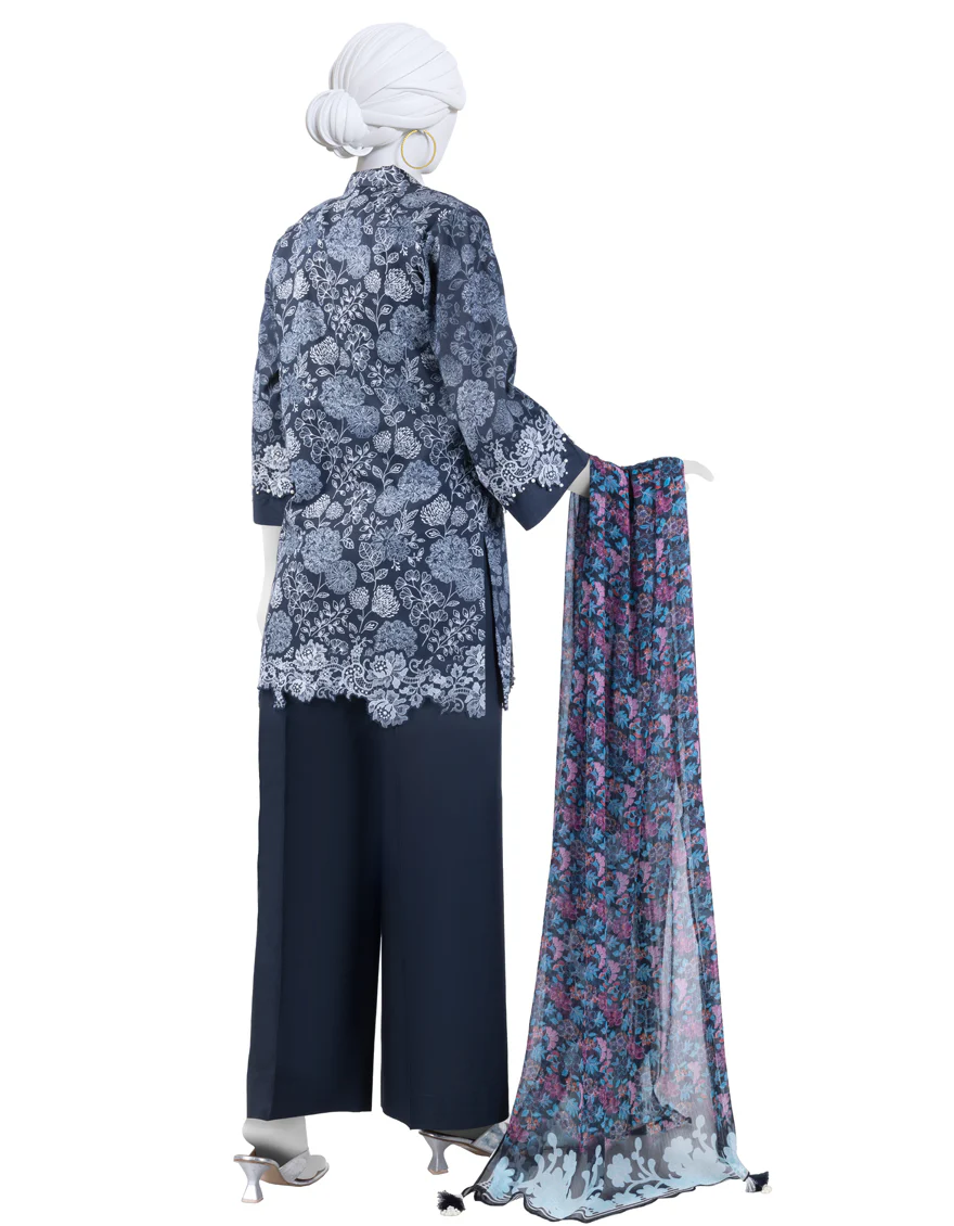 BLUE LAWN 3PC UNSTITCHED | JLAWN-S-25-3267 KANTHA KAHANI-3 - Image 2