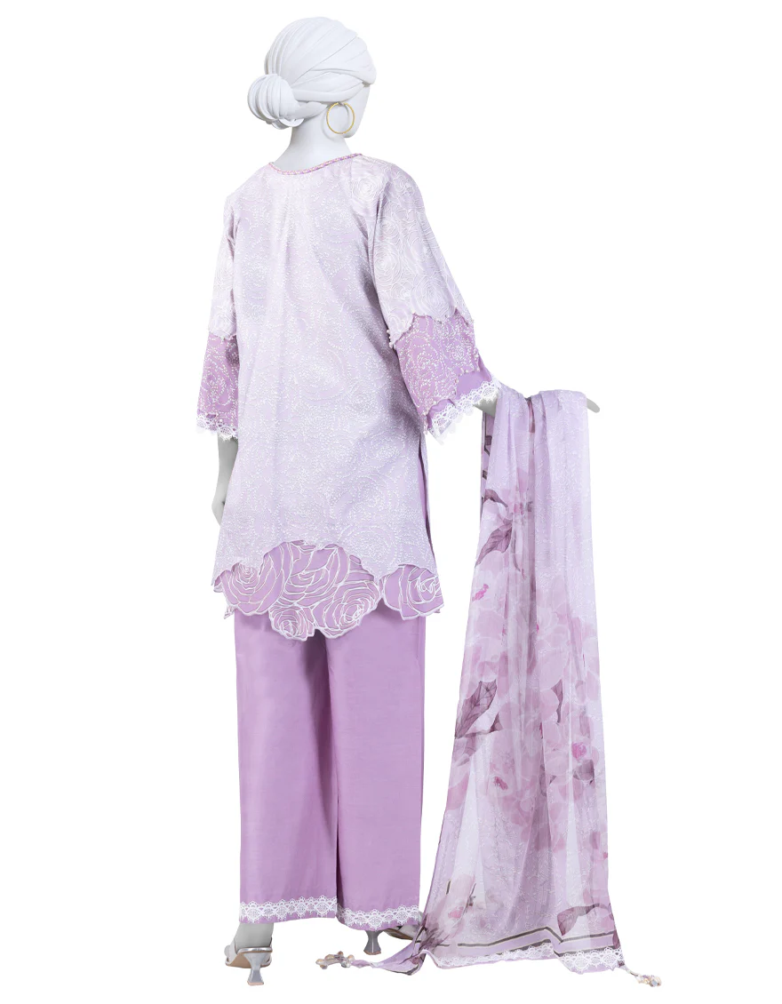 LILAC LAWN 3PC UNSTITCHED | JLAWN-S-25-3269 KANTHA KAHANI-5 - Image 2