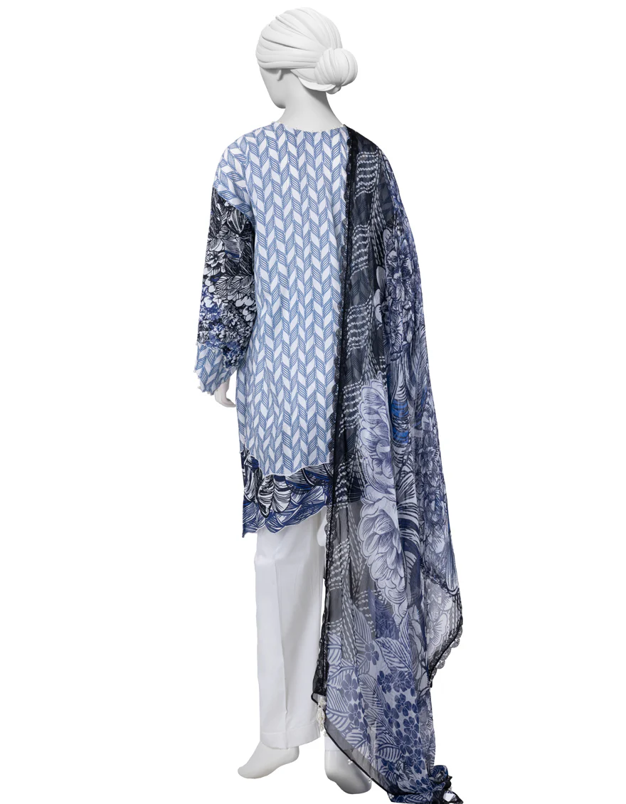 BLUE LAWN 3PC UNSTITCHED | JLAWN-S-25-3270 KANT - Image 2