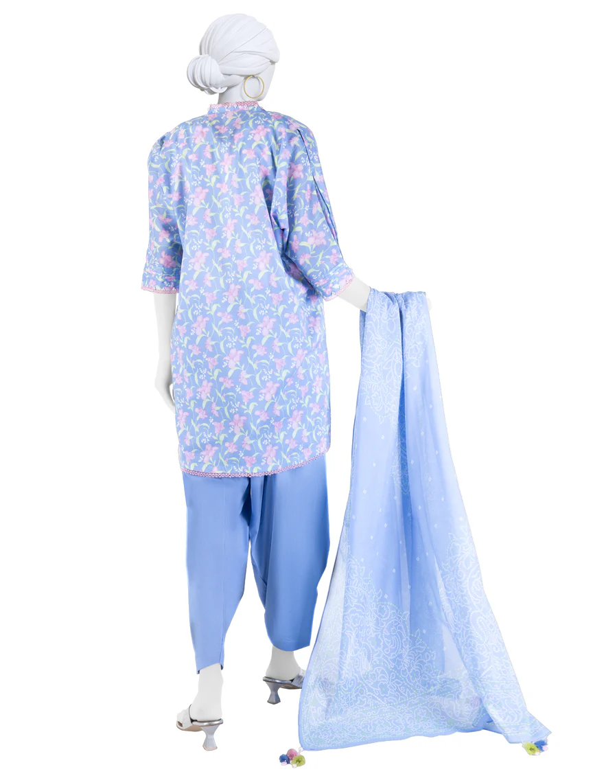 MULTICOLOR LAWN 3PC UNSTITCHED | JLAWN-S-25-3274 FLORAL CHUNDRI-2 - Image 2