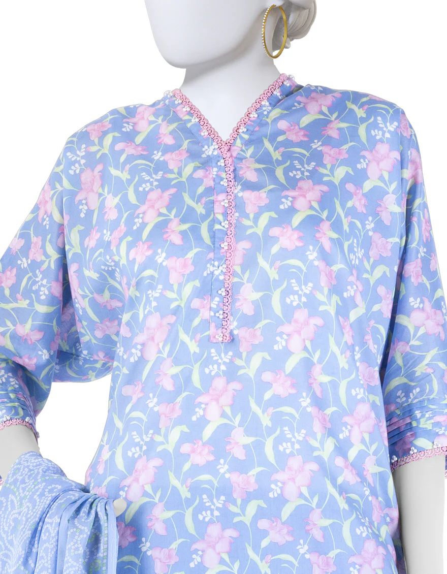MULTICOLOR LAWN 3PC UNSTITCHED | JLAWN-S-25-3274 FLORAL CHUNDRI-2 - Image 3