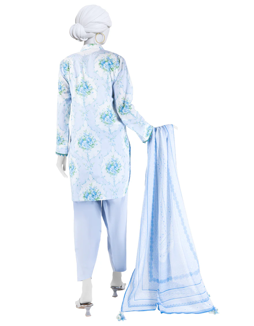 MULTICOLOR LAWN 3PC UNSTITCHED | JLAWN-S-25-3276 FLORAL CHUNDRI-4 - Image 2