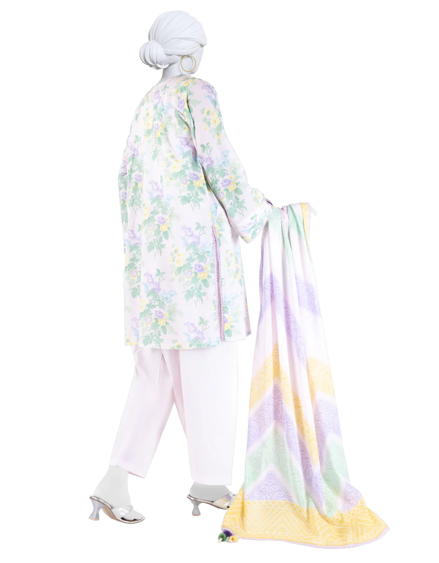 MULTICOLOR LAWN 3PC UNSTITCHED | JLAWN-S-25-3277 FLORAL CHUNDRI-5 - Image 2