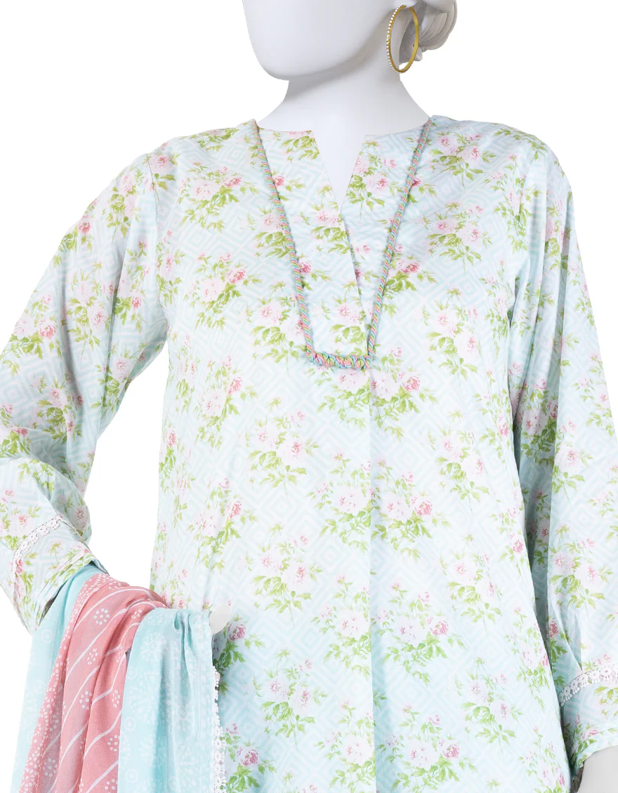 MULTICOLOR LAWN 3PC UNSTITCHED | JLAWN-S-25-3279 FLORAL CHUNDRI-7 - Image 3