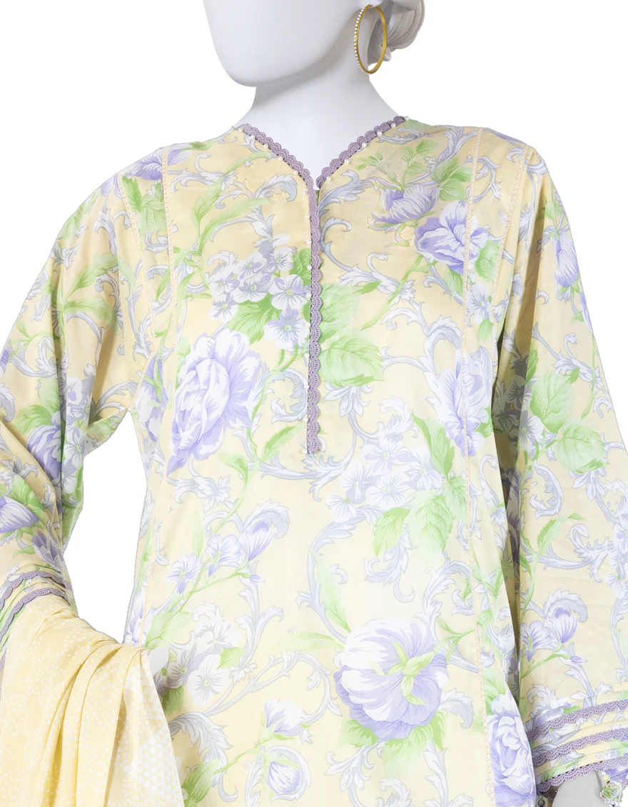 MULTICOLOR LAWN 3PC UNSTITCHED | JLAWN-S-25-3280 FLORAL CHUNDRI-8 - Image 3