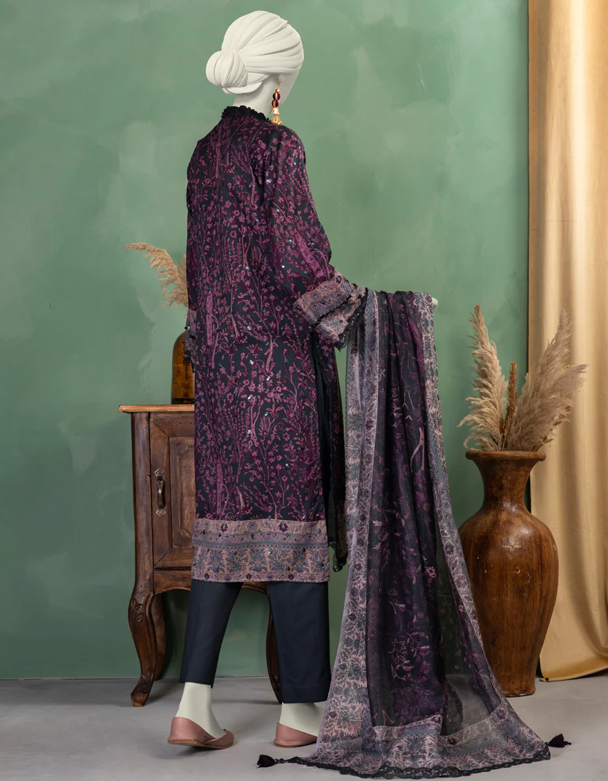 BLUE LAWN 3PC UNSTITCHED | JLAWN-S-25-3365 SHIK - Image 2