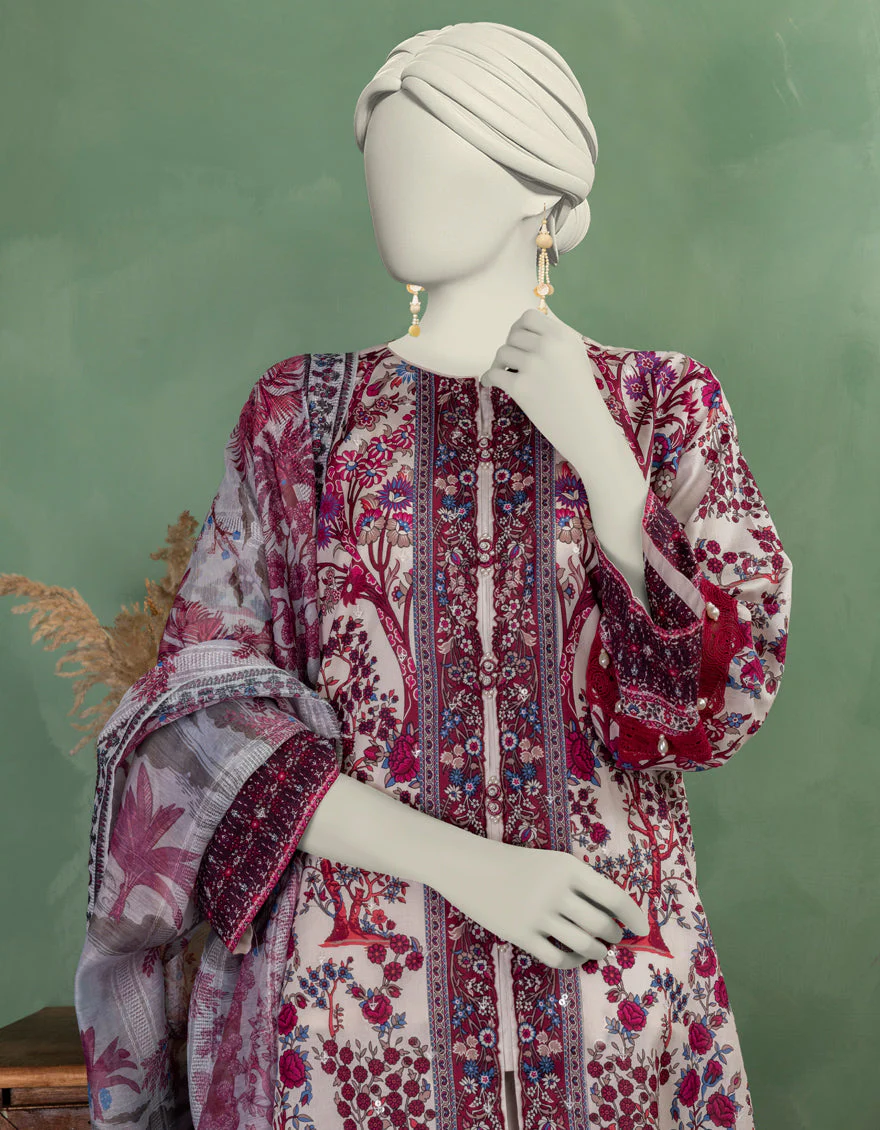 MULTICOLOR LAWN 3PC UNSTITCHED | JLAWN-S-25-3369 SHIK - Image 3